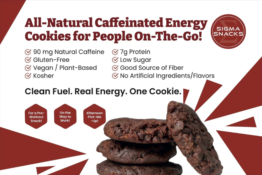 6 PACK STARTER PACK - CHOCOLATE SIGMA SNACKS ENERGY COOKIES