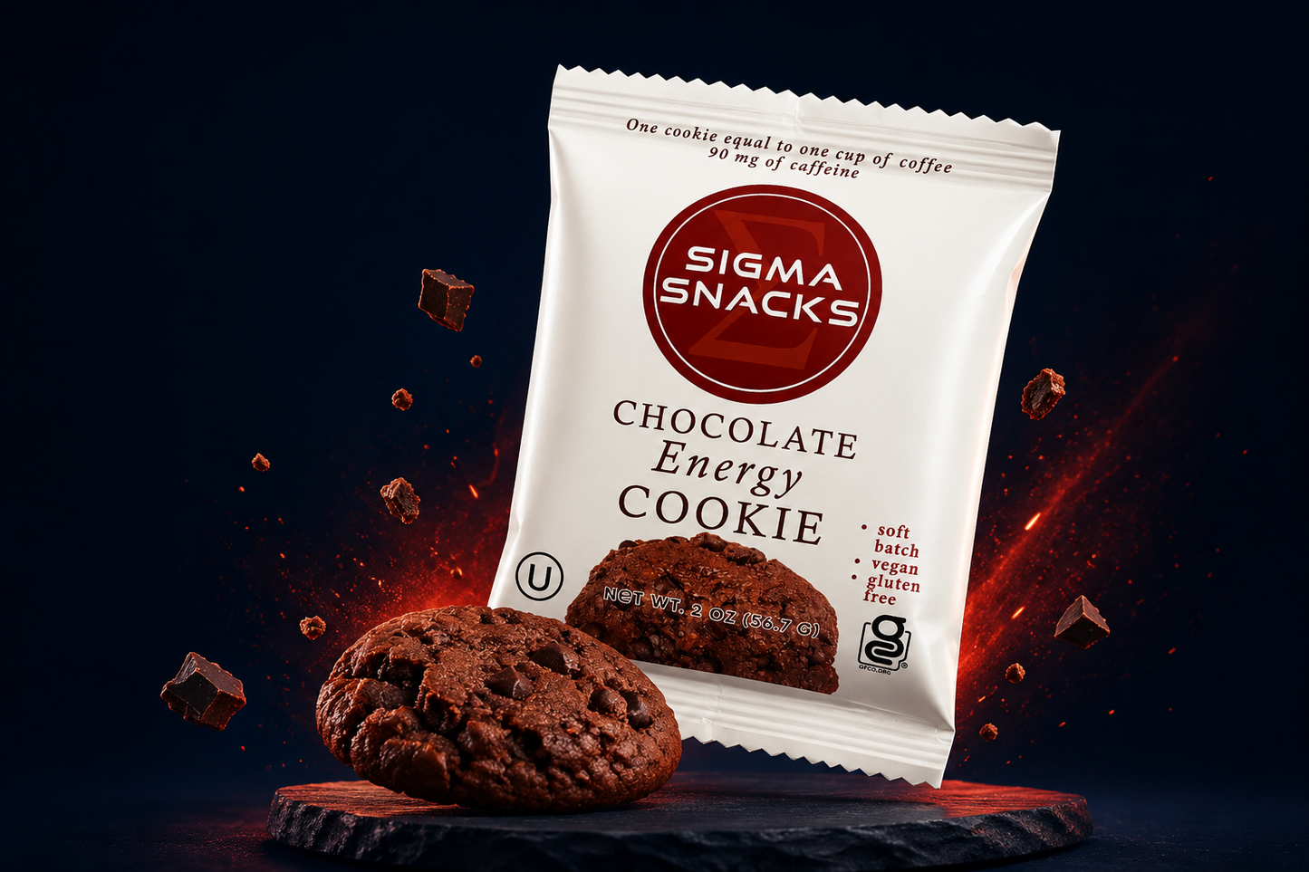 Sigma Snacks Caffeinated Energy Cookies – Chocolate